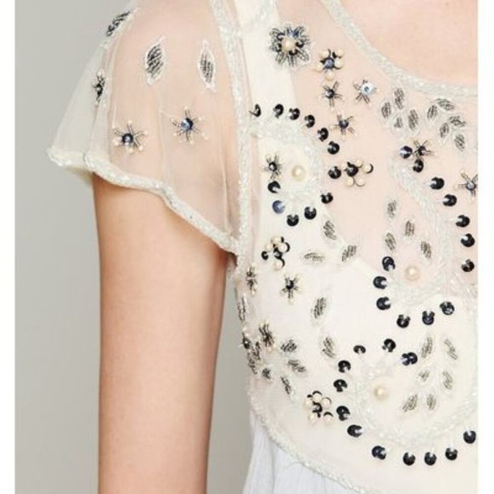 Free People Women's Embellished Palms Tunic - Size M - Picture 9 of 9